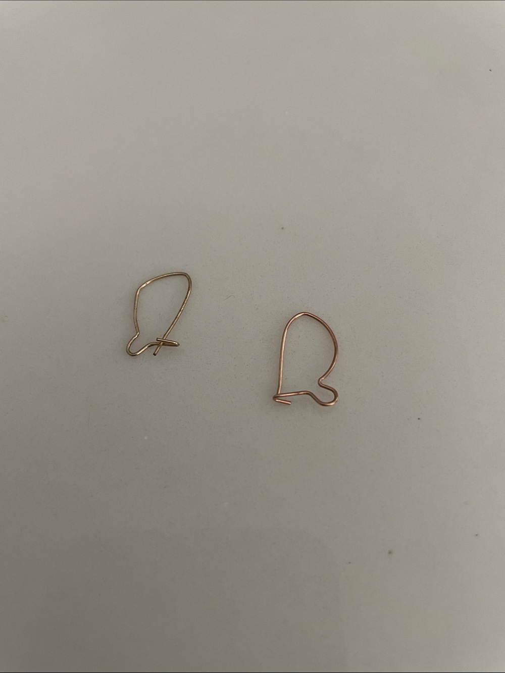 Delicate Balloon Outline Wire Earrings.  Not matching parts.